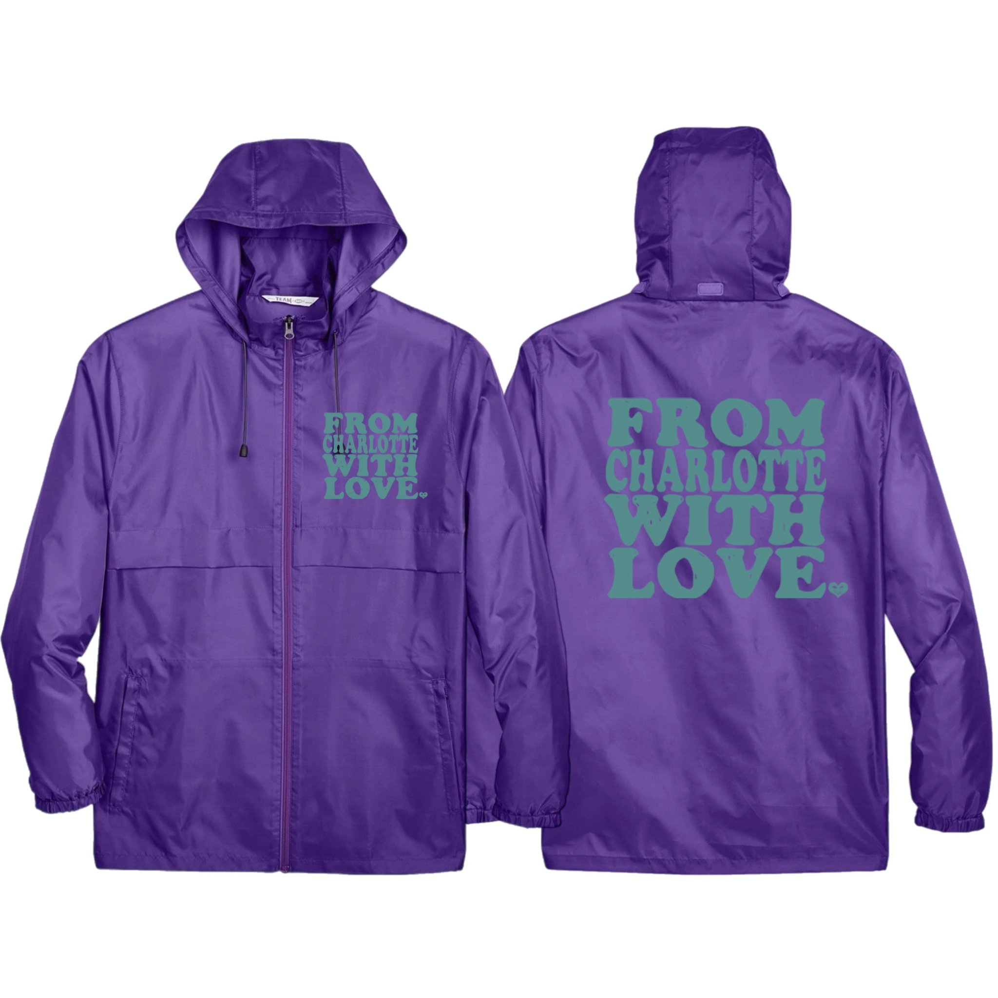 FCWL LIGHTWEIGHT RAIN JACKET - PURPLE & TEAL