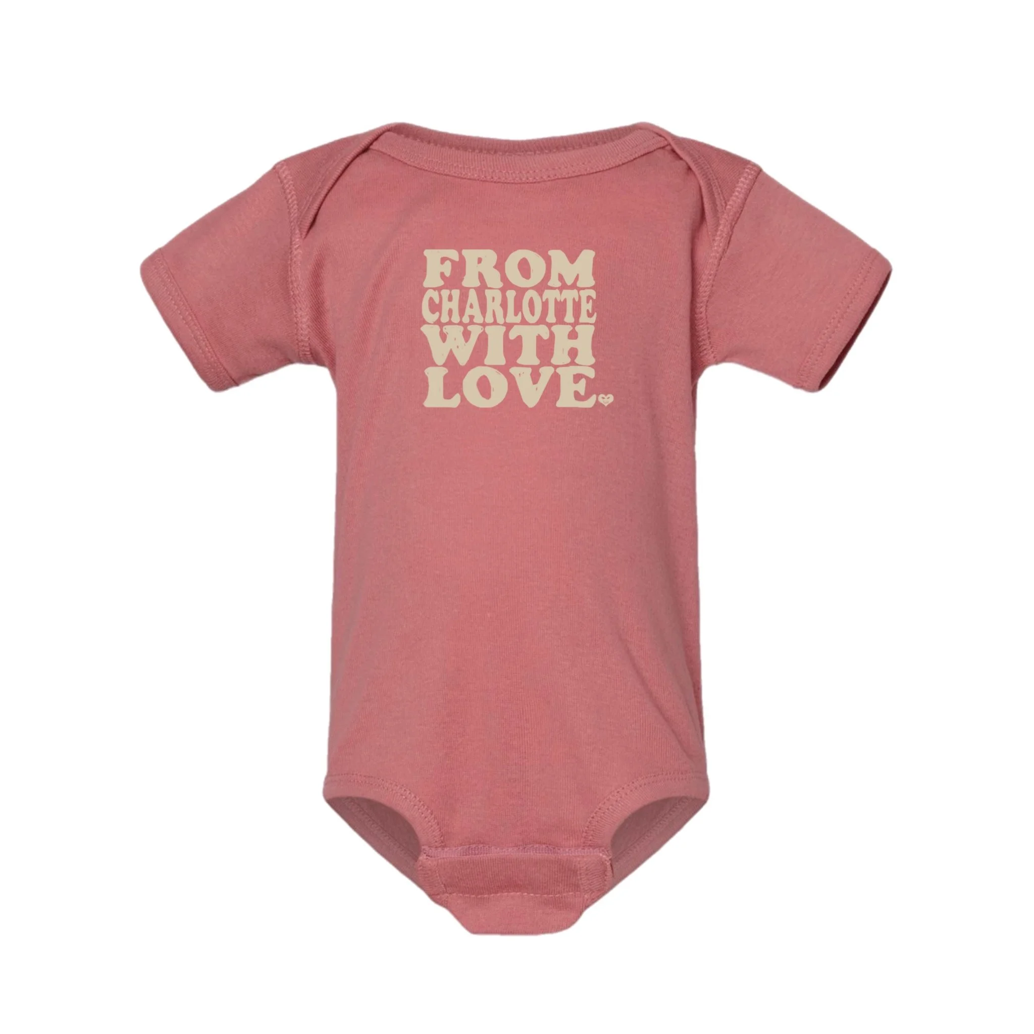 FCWL BABY ONESIE - MAUVE & NATURAL