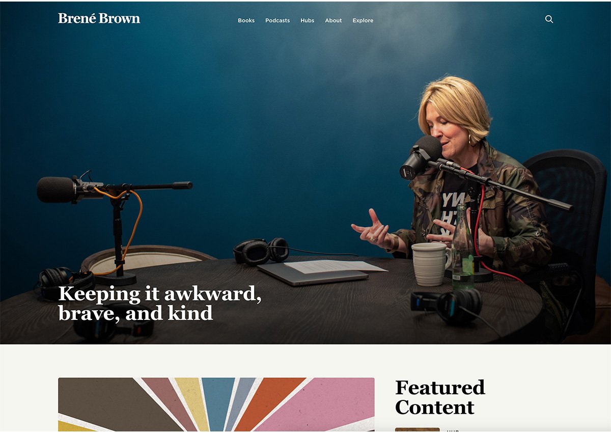 Brene Brown Author Website Examples
