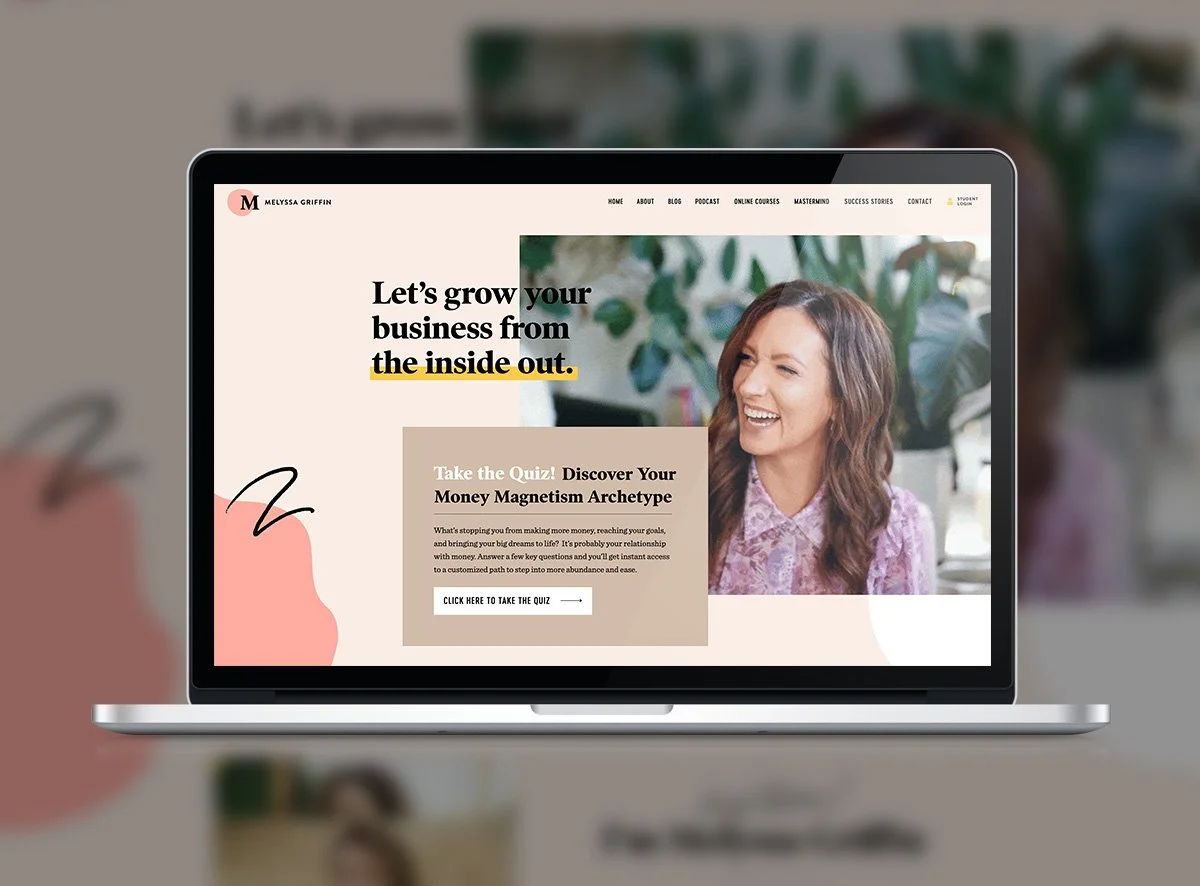 Melyssa Griffin | Best Business Coach Websites Home Page