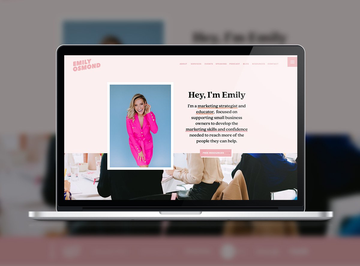 Emily Osmond | Best Business Coach Websites Home Page