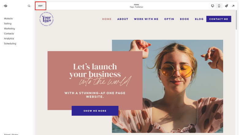 How to Launch your Squarespace Website + Checklist | SetSiteTitleandAddLogo1