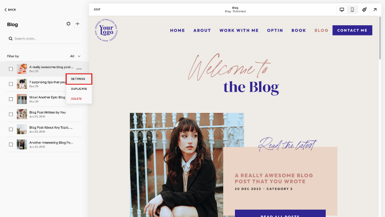 How to Launch your Squarespace Website + Checklist | Set Featured Images 1