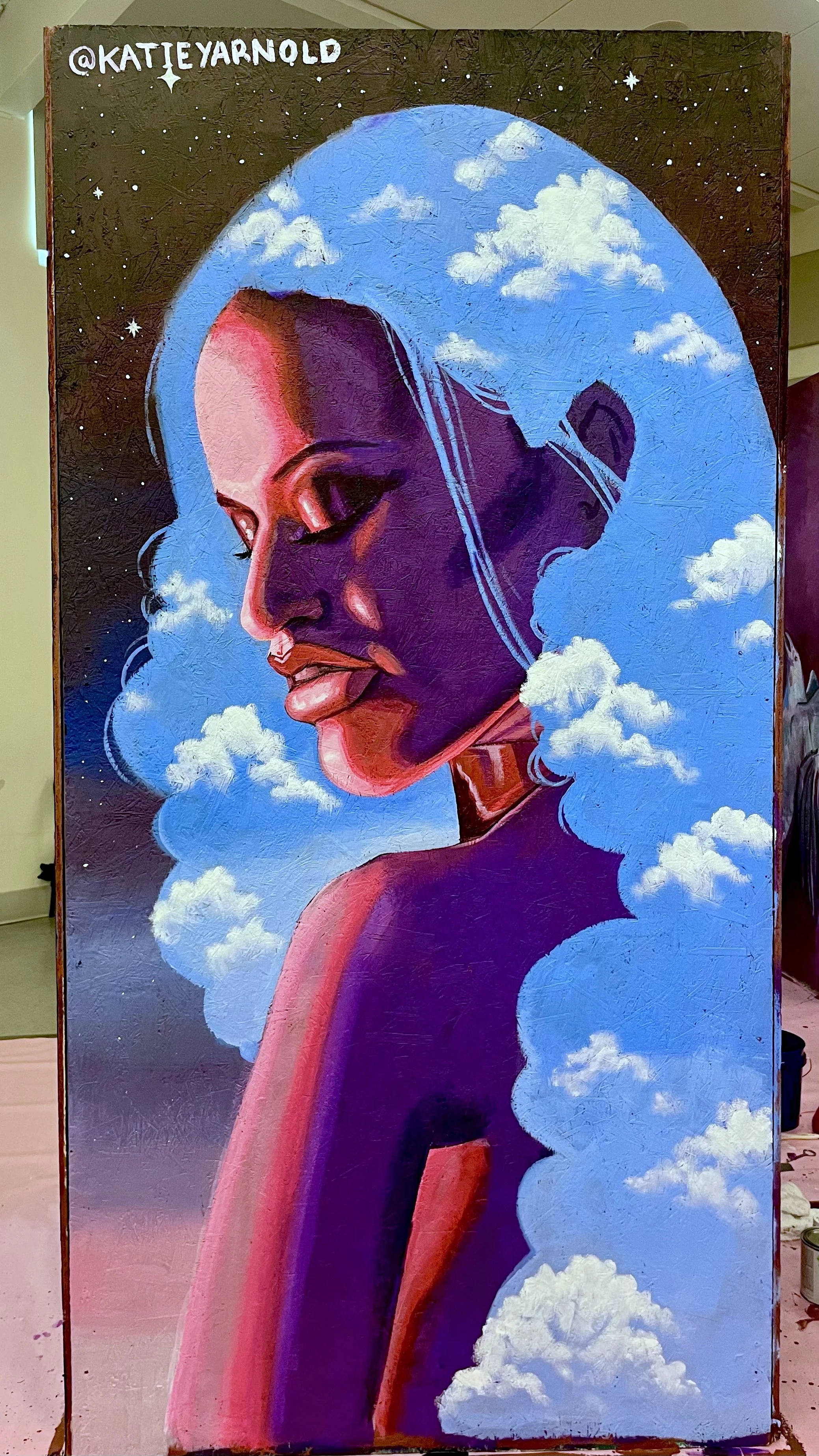 March 2024 - TWC - women’s day - purple / stars / clouds “Celestial Daydream”