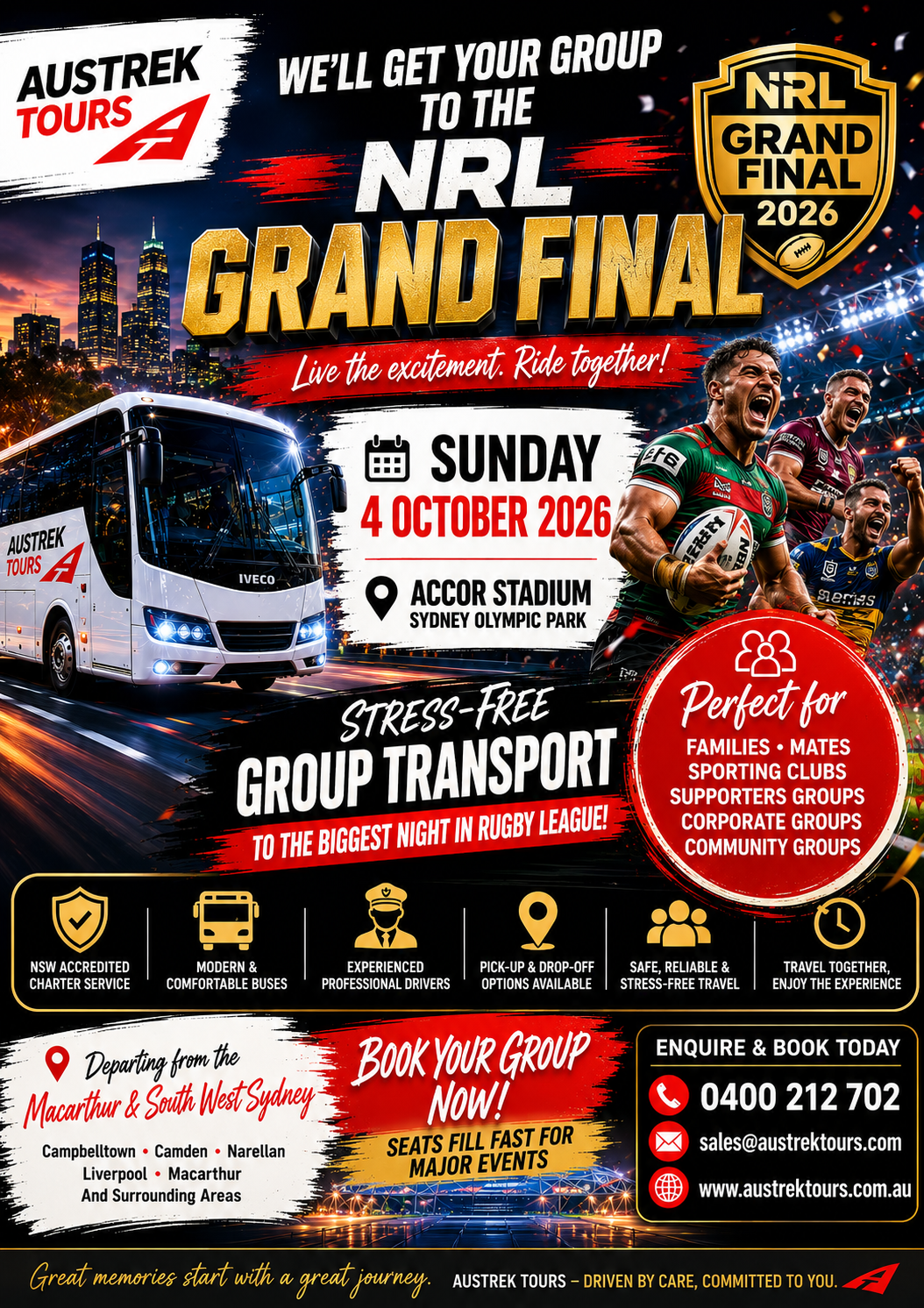 Experience the NRL Grand Final Live With Your Crew