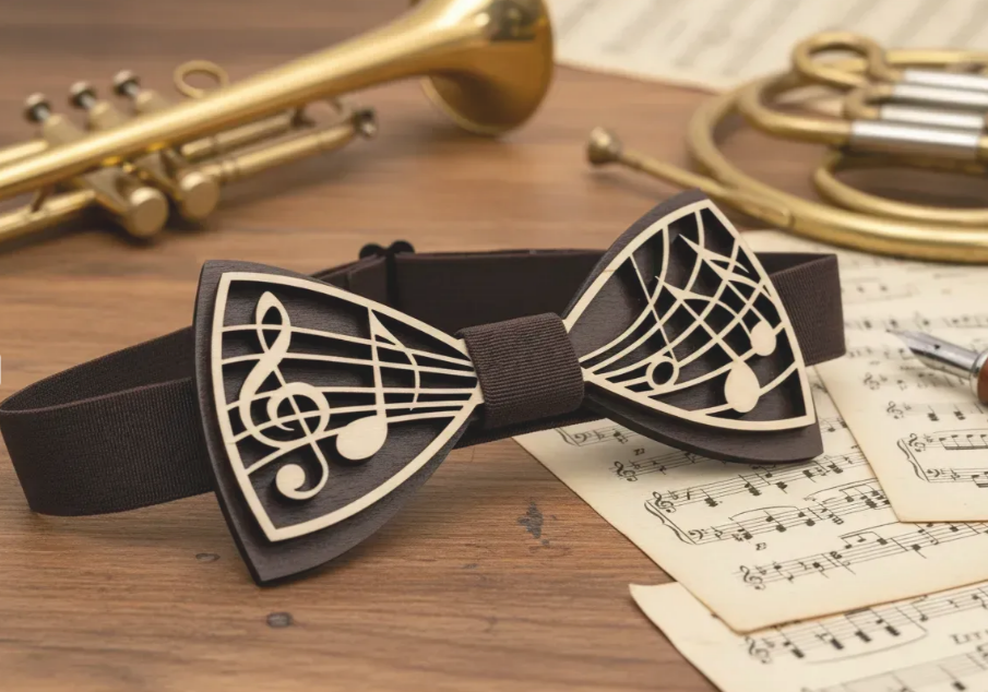 Individualisierbare Fliege aus Holz