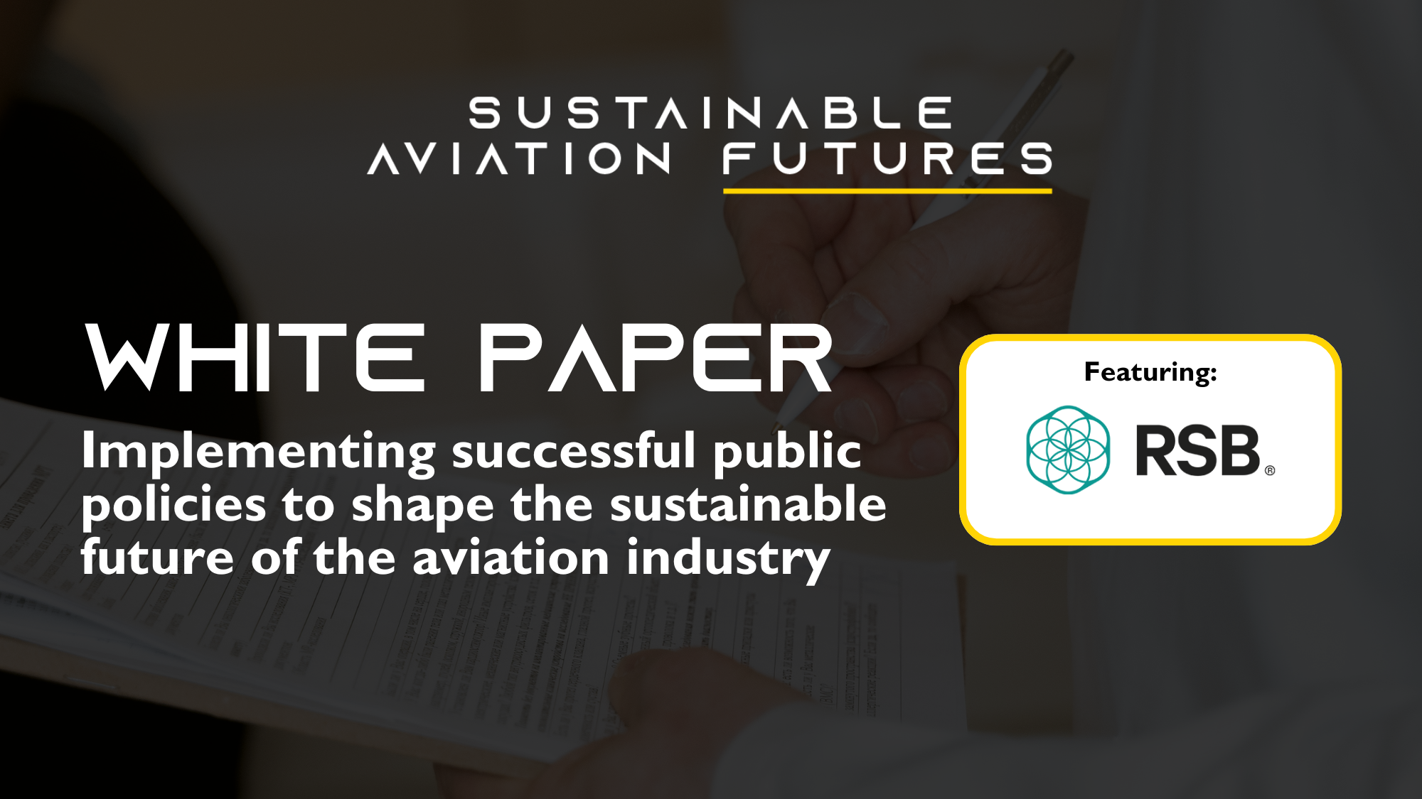 Implementing successful public policies to shape the sustainable future of the aviation industry