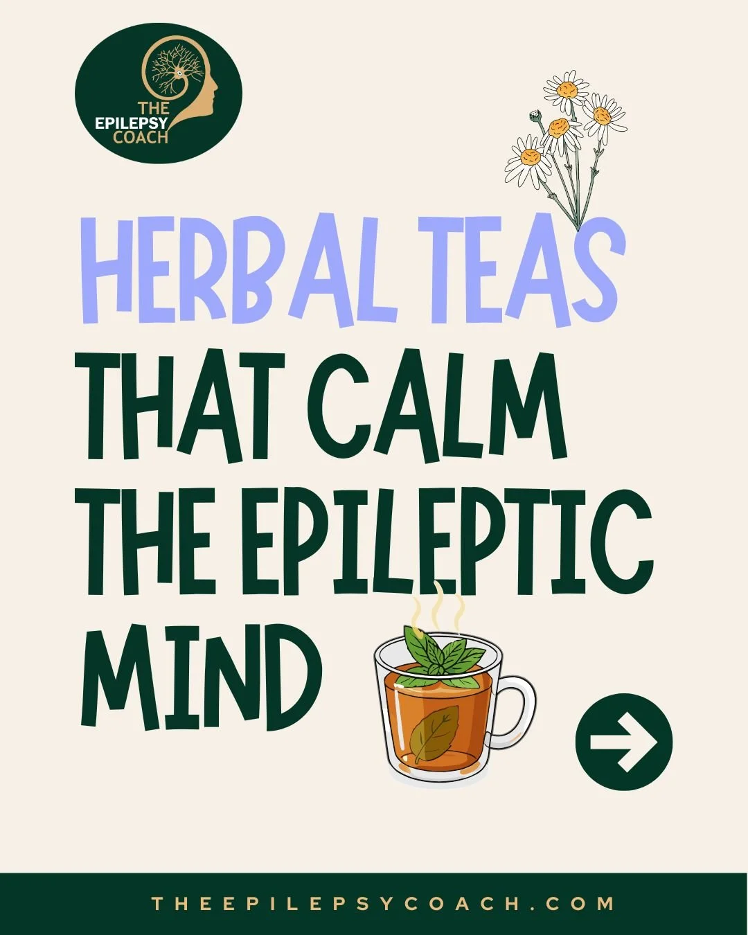 The power of herbal tea to calm the brain. 