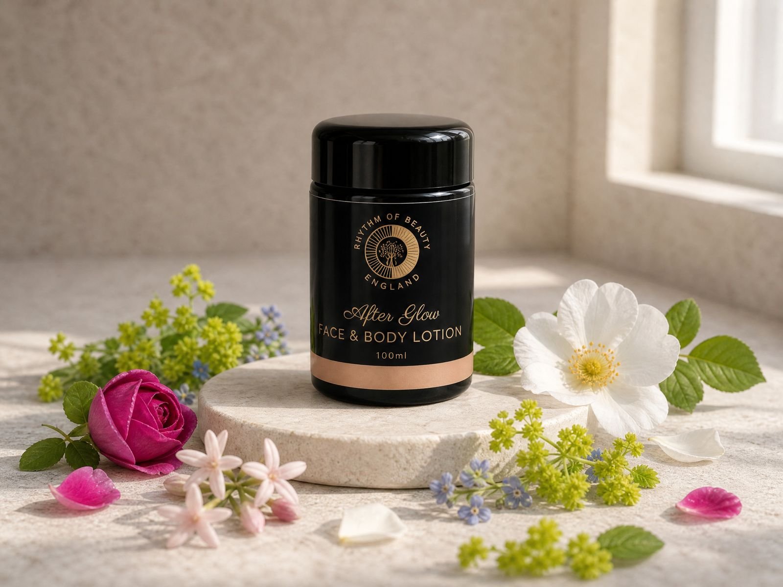Summer  After Glow Face & Body Lotion with Nigella Seed -  A silken body elixir for glow, chi, and deep seasonal  renewal