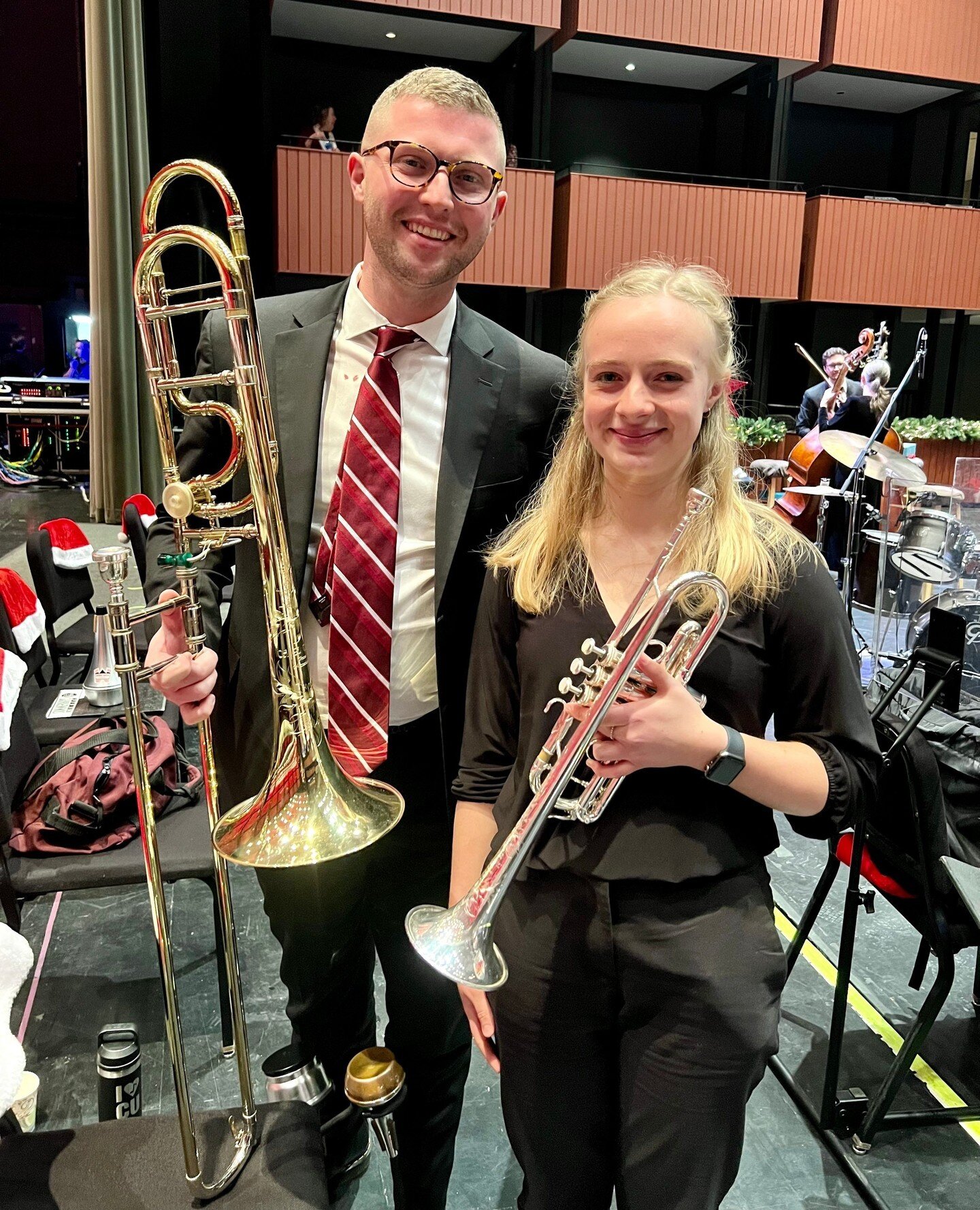 We always love when worlds collide! This past week Shires Rising Artist Sophie Urban and Shires Artist Sterling Tanner had the opportunity to play together in the Colorado Springs Philharmonic! ⁠
⁠
#teamshires #iplayshires #seshires #shirestrombone #