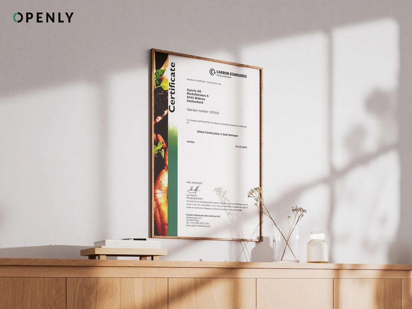 Openly launcht CO2 Zertifikate für Gebäude aus biogenen Baustoffen – mit Partner myclimate