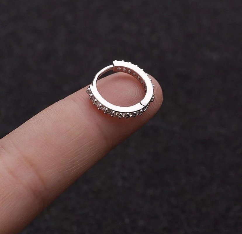 Crystal Hinge Hoop