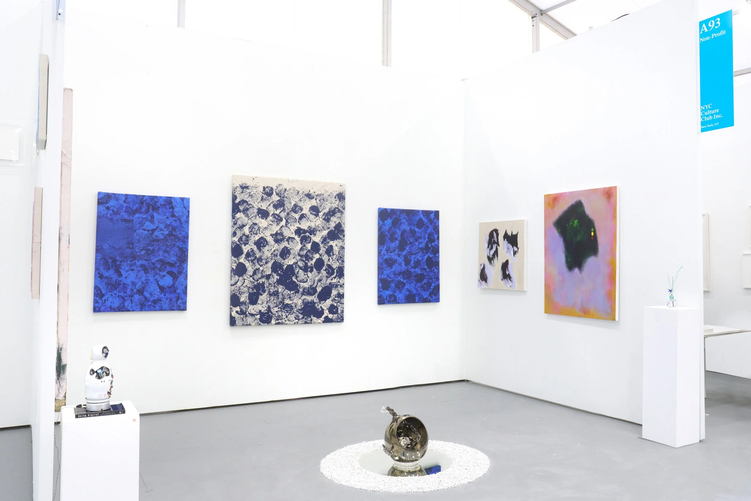  Install of  After the Hunt , 2025 and  West Street,  2025 (far right wall). 