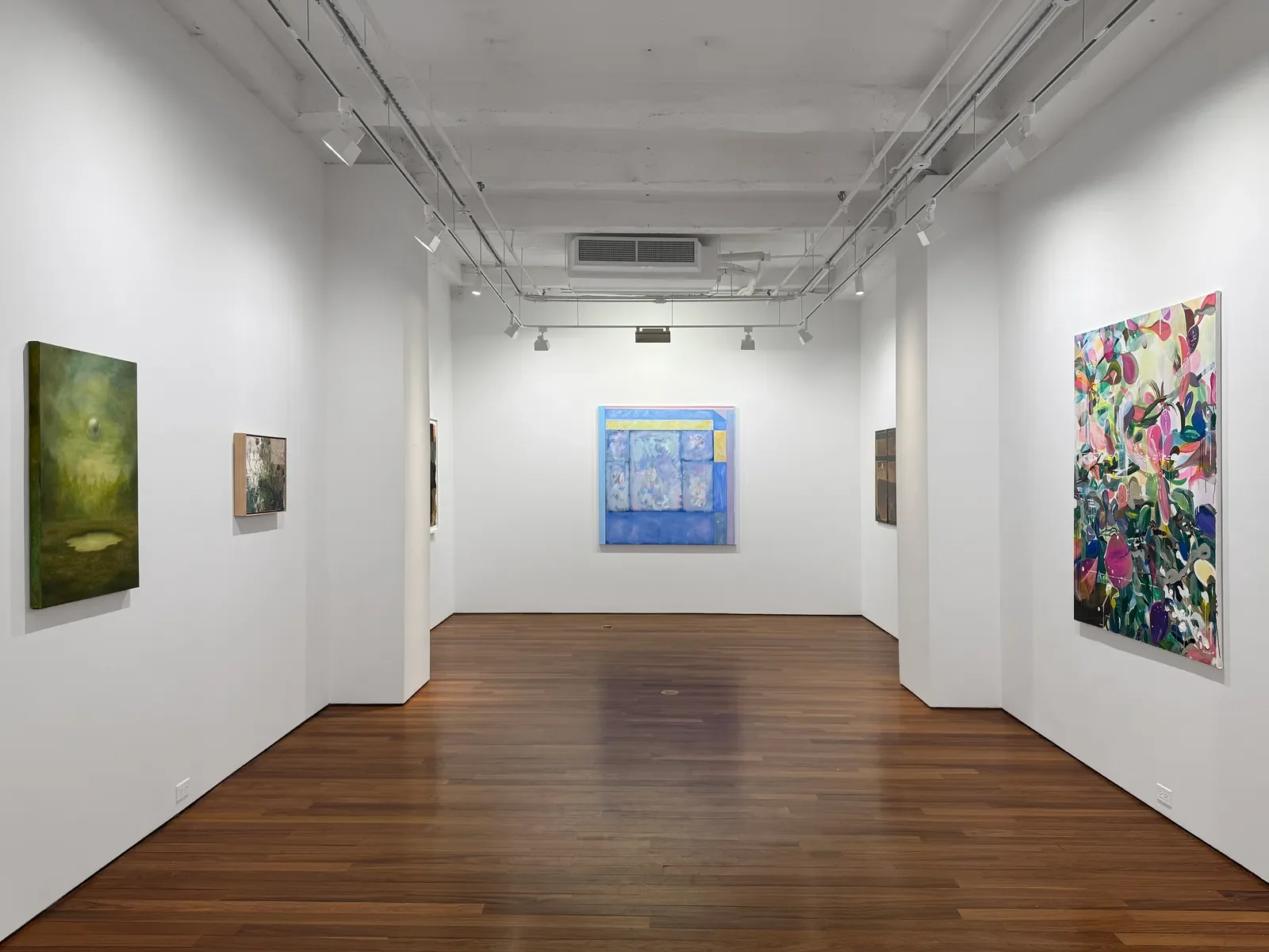  Install of  Adagio,  2024 (center). 