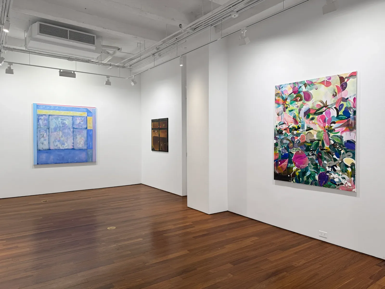 Install of  Adagio,  2024 (far left). 