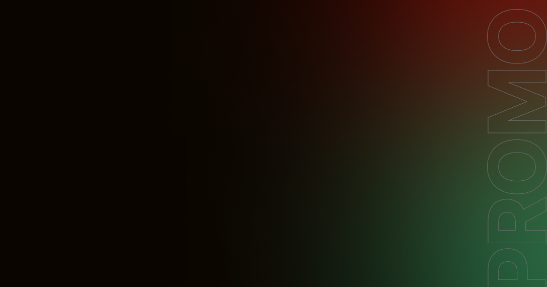 A dark, blurred image with the words 'PROMO' vertically displayed on the right side.