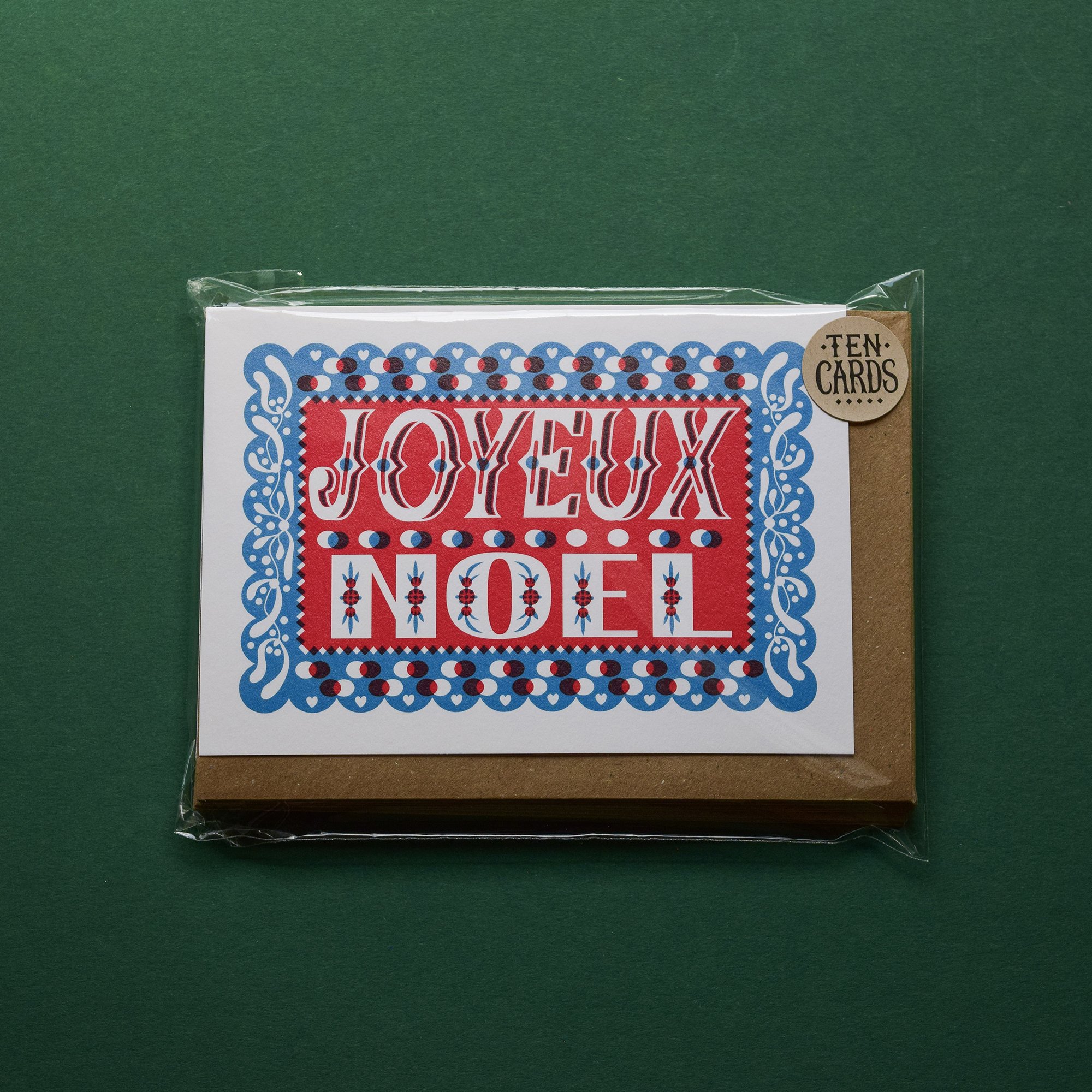 'Joyeux Nöel' Pack Christmas Cards (10 Cards)