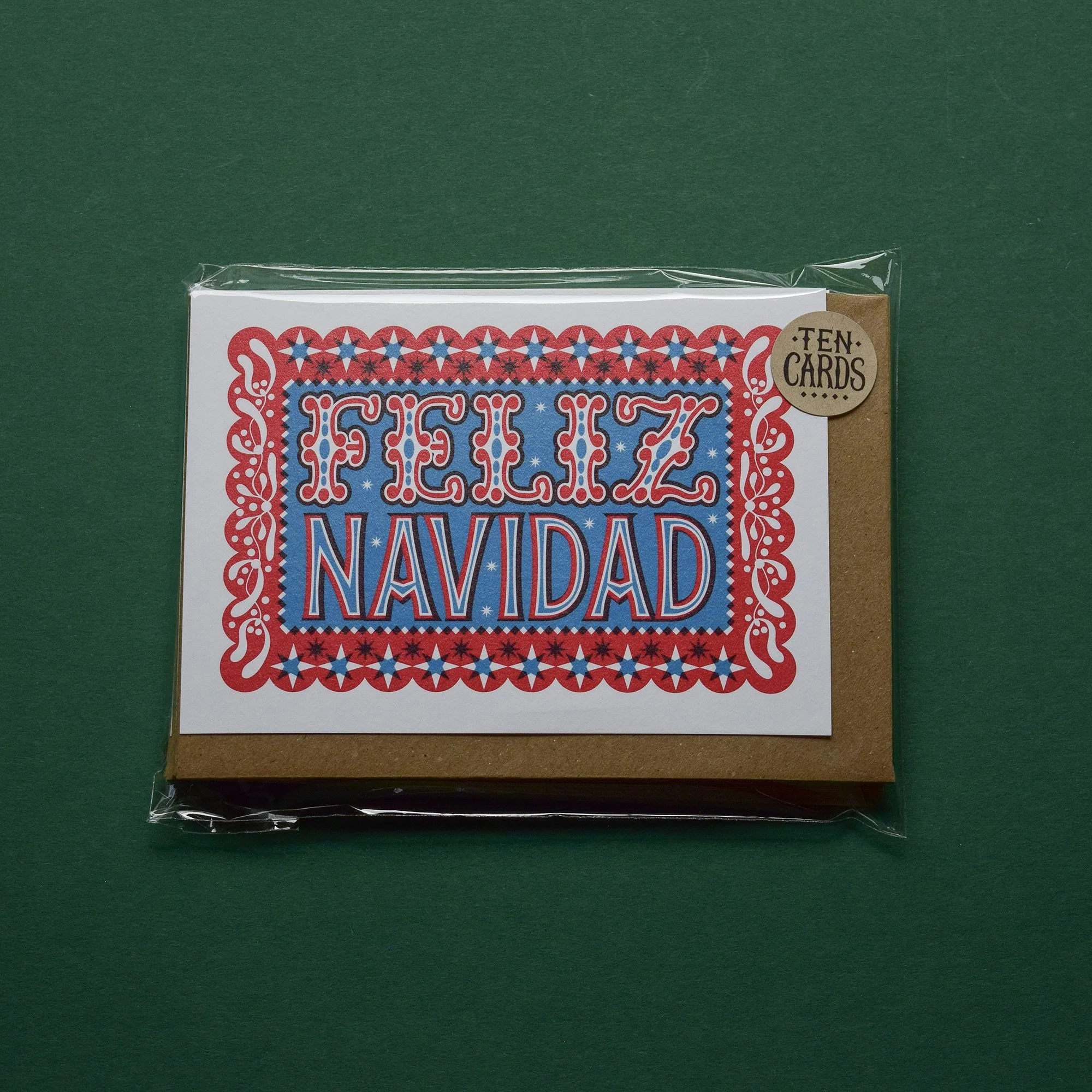 'Feliz Navidad' Pack Christmas Cards (10 Cards)