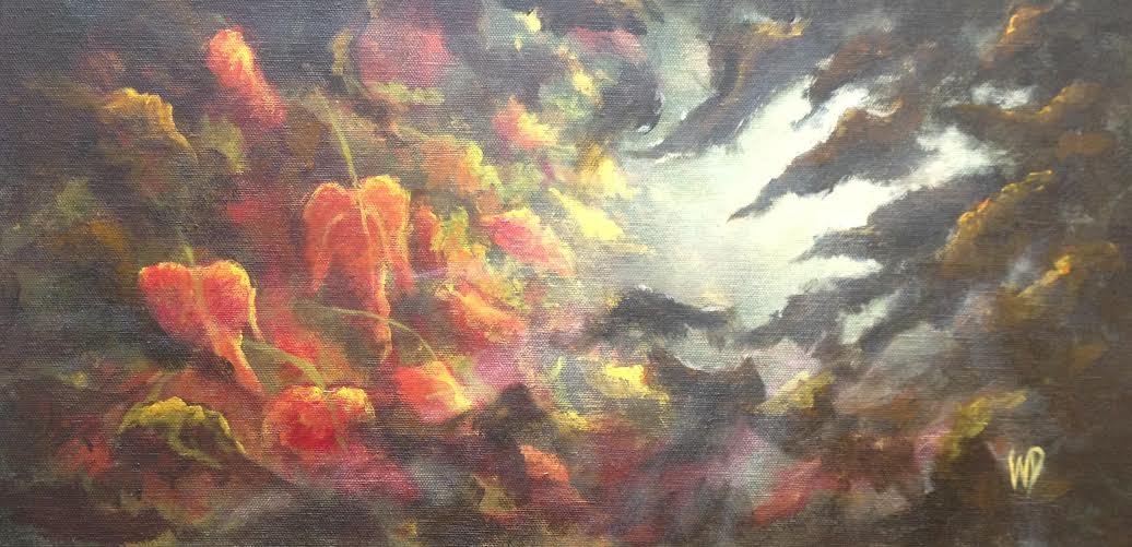 light through fall leaves