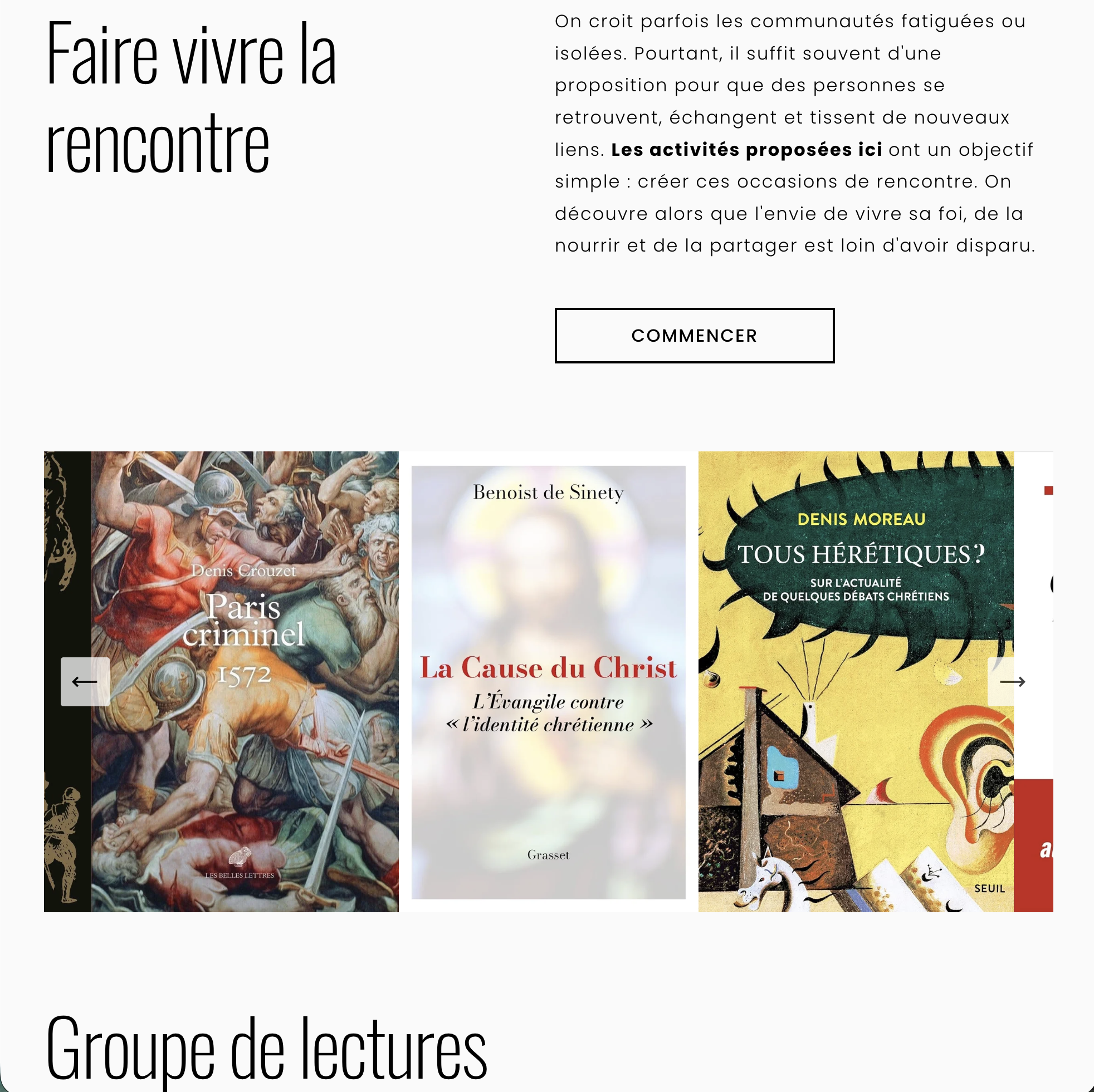 Propositions d'activités pour paroisses