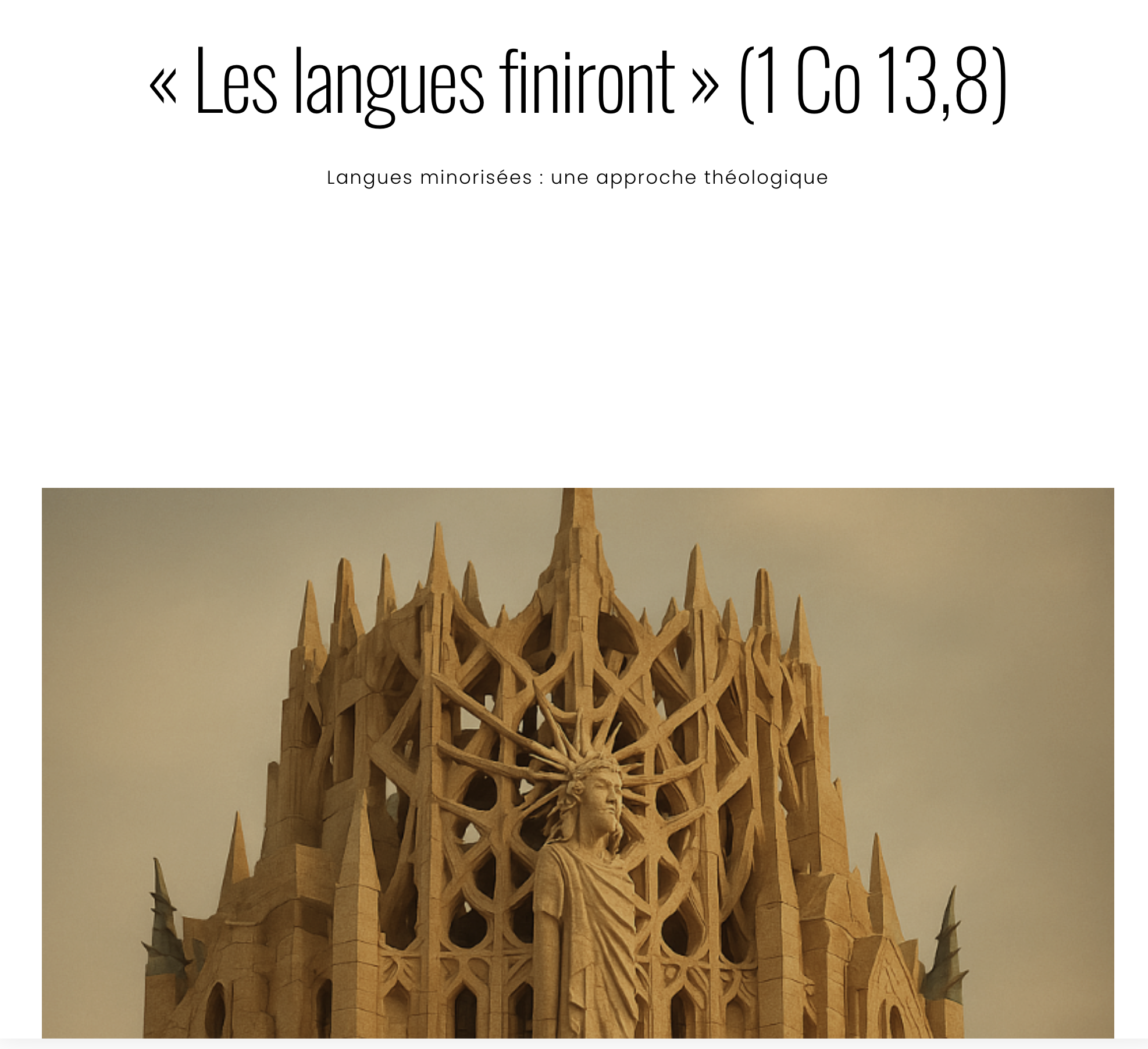 Langues minorisées et théologie