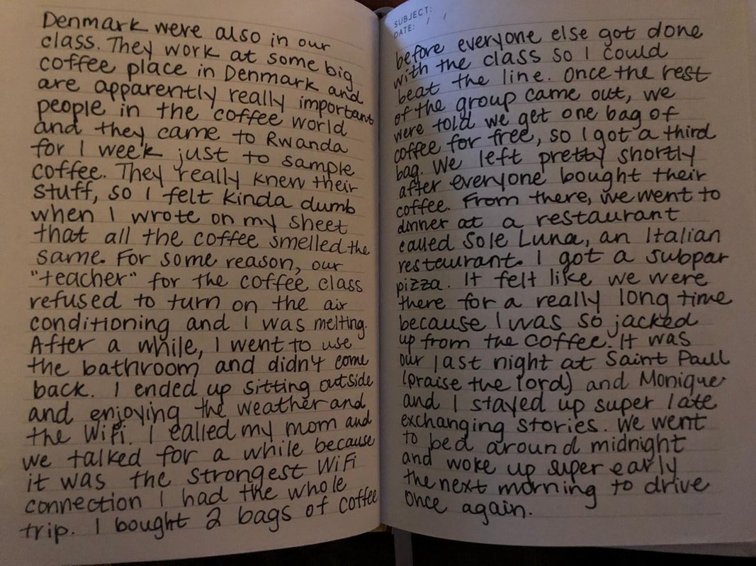 A photo of a journal entry 