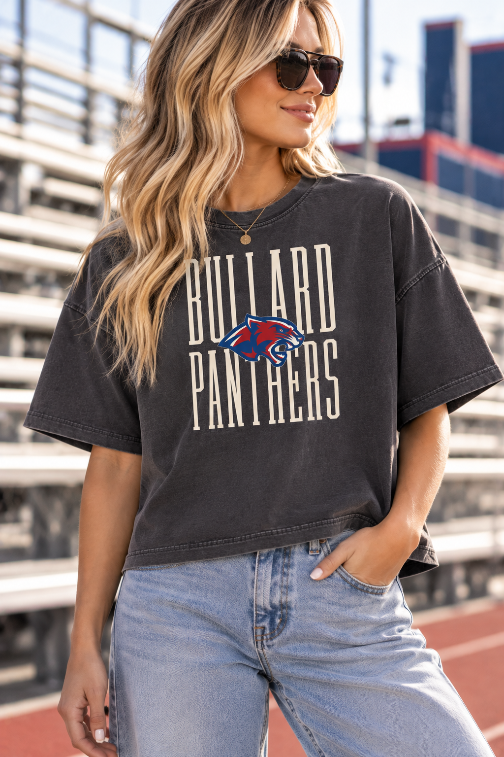 Bullard Panthers Vintage Washed Boxy Tee