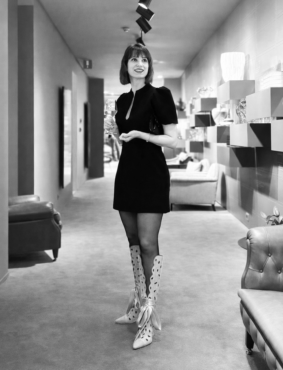 Fiorella Erni Founder and CEO of Cheetah Stories Orange Cut-out Boot by Mark Schwartz