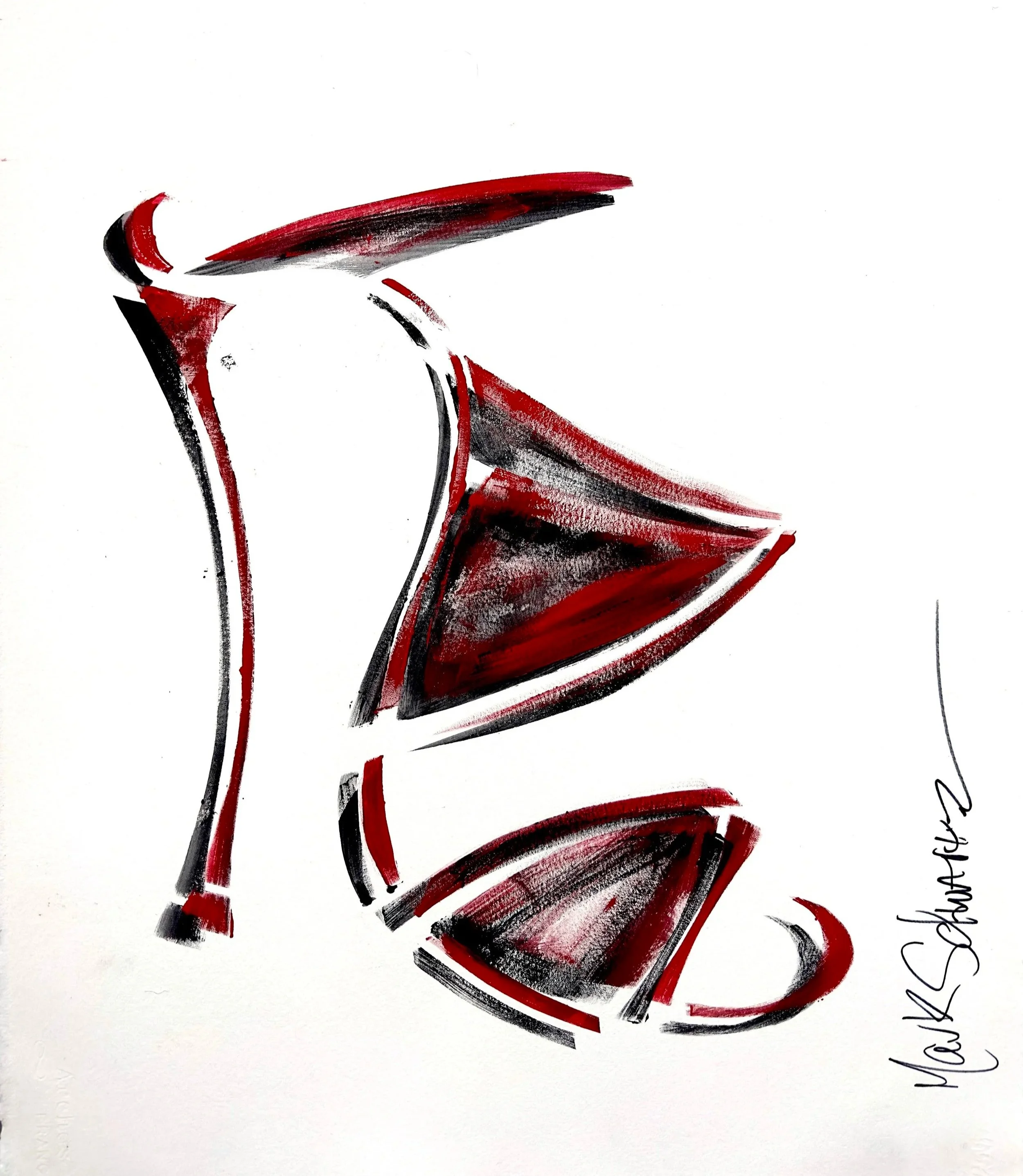 Cheetah Stories High Heel Sketch Mark Schwartz Red
