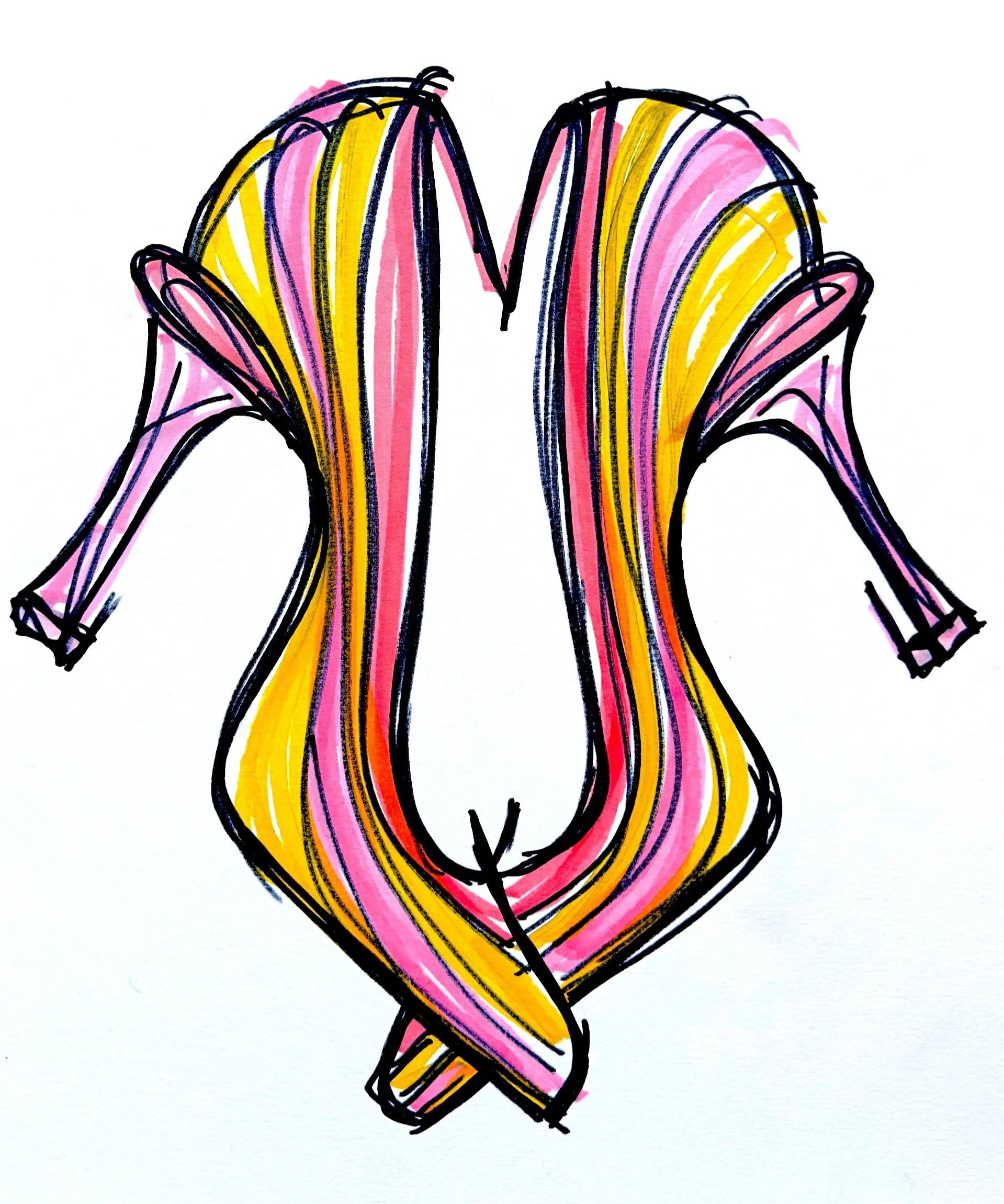 High Heel Sketch by Mark Schwartz