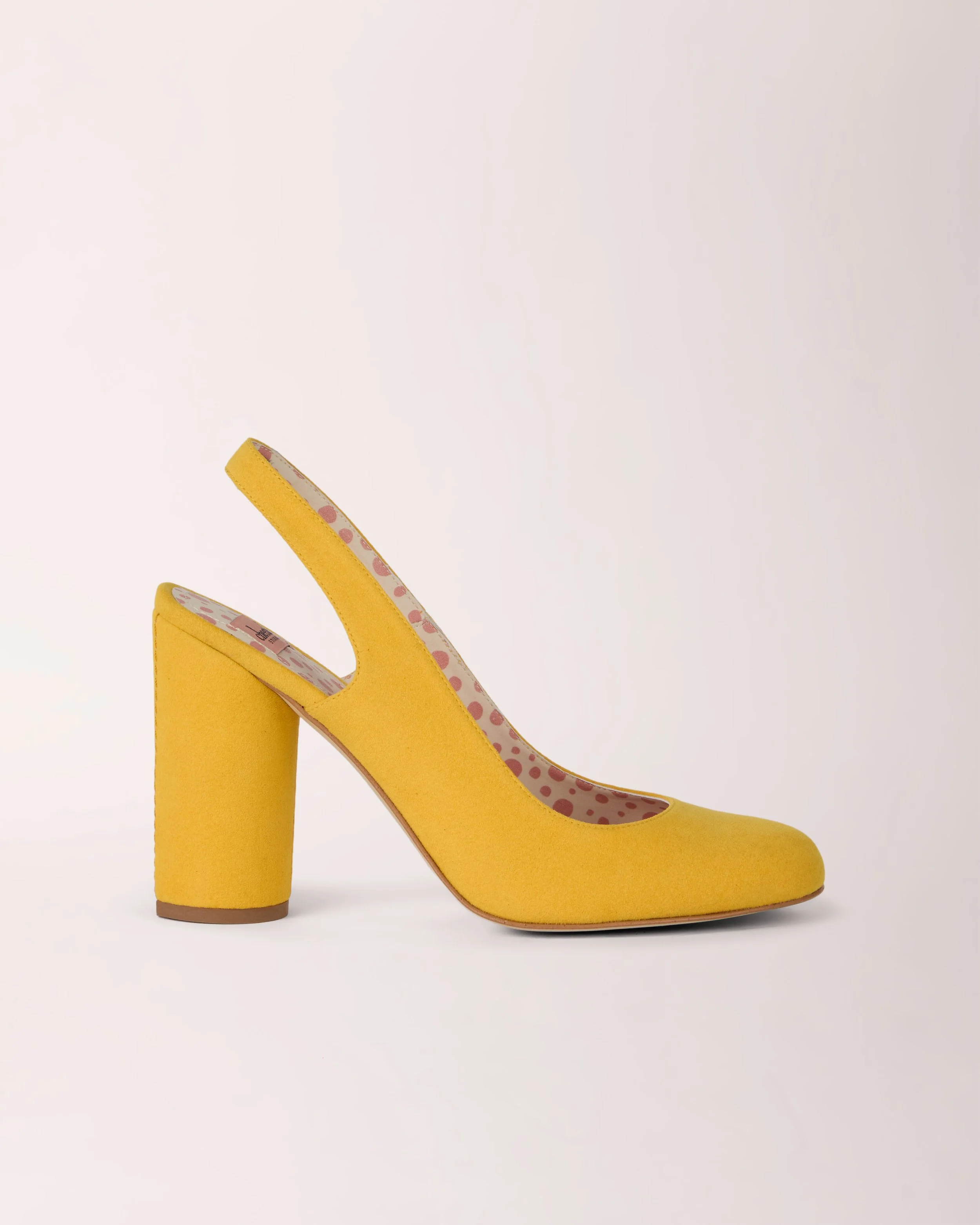 Sling-back Cheeletto | Suede | Yellow