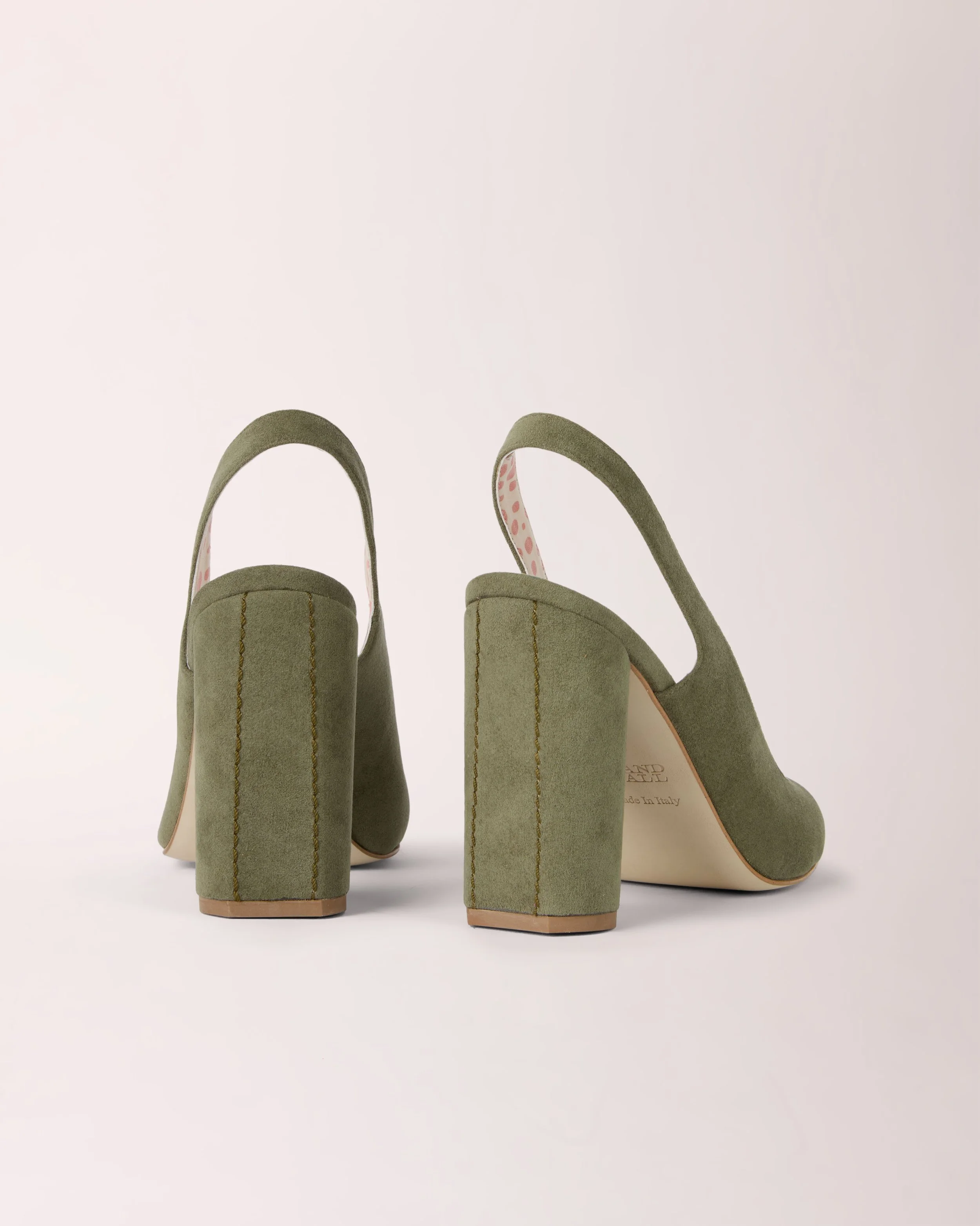 Sling-back Cheeletto | Suede | Lizard Green