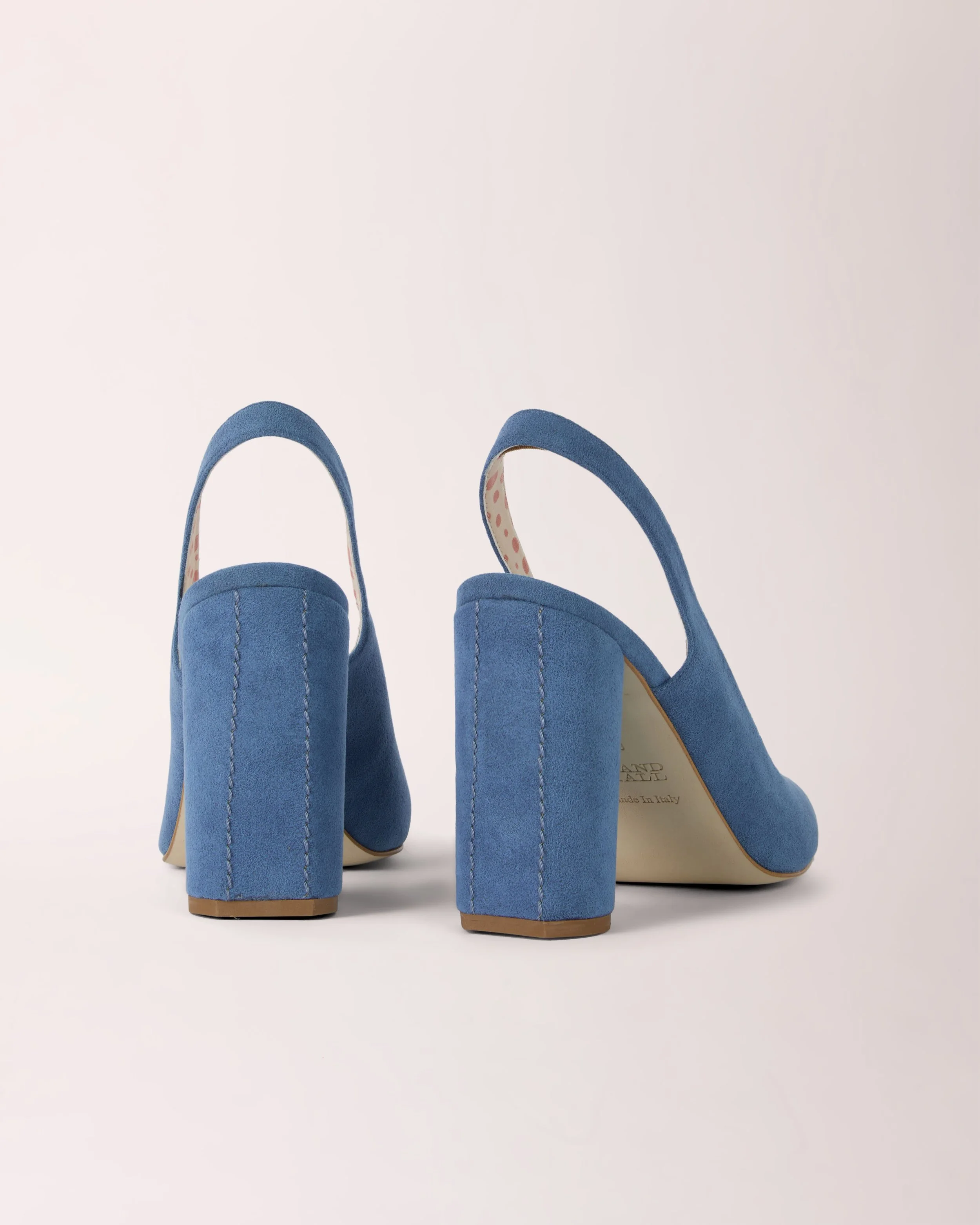 Sling-back Cheeletto | Suede | Porcellain