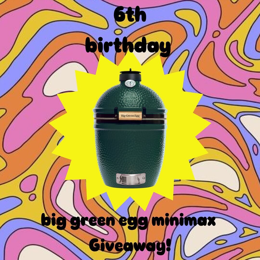 💥Birthday giveaway💥

🎂henny&rsquo;s has turned 6!🎂

To say a HUGE thank you to you all, we&rsquo;re giving away a Big Green Egg MiniMax worth &pound;800!!! 🔥

To enter;
1. Make sure you&rsquo;re following @hennys_wine
2. Like this post
3. Tag yo