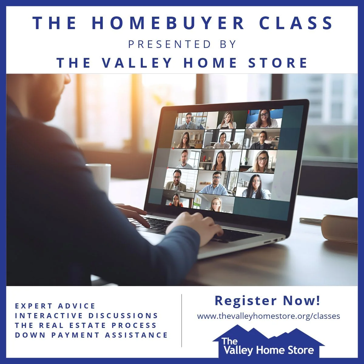 🏡 Free Virtual Homebuyer Class!
Wed, Oct 22 &bull; 5:30&ndash;7:30 PM
Learn the steps, deed-restricted options, and mortgages with The Valley Home Store + First Western Trust Mortgage.
Register: TheValleyHomeStore.org/classes