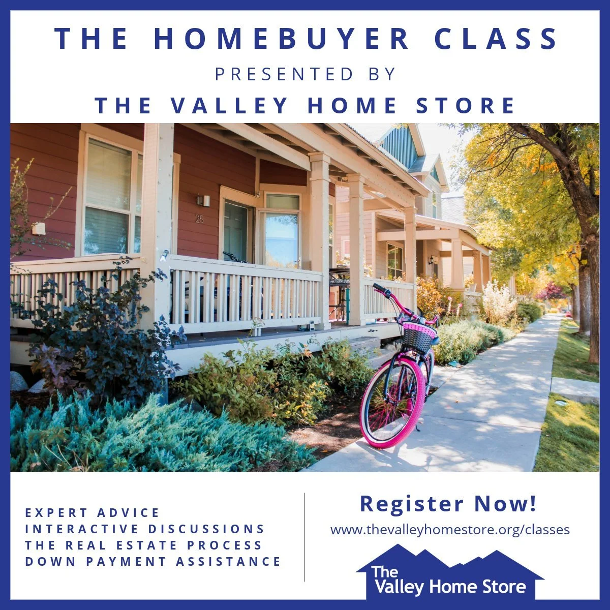 2026 Homebuyer Classes Announced! 🏡✨

Thinking about buying a home? Our Homebuyer Class will help you understand deed-restricted housing, financing, down payment assistance, the real estate process, and what to expect after you buy. Ask questions, l