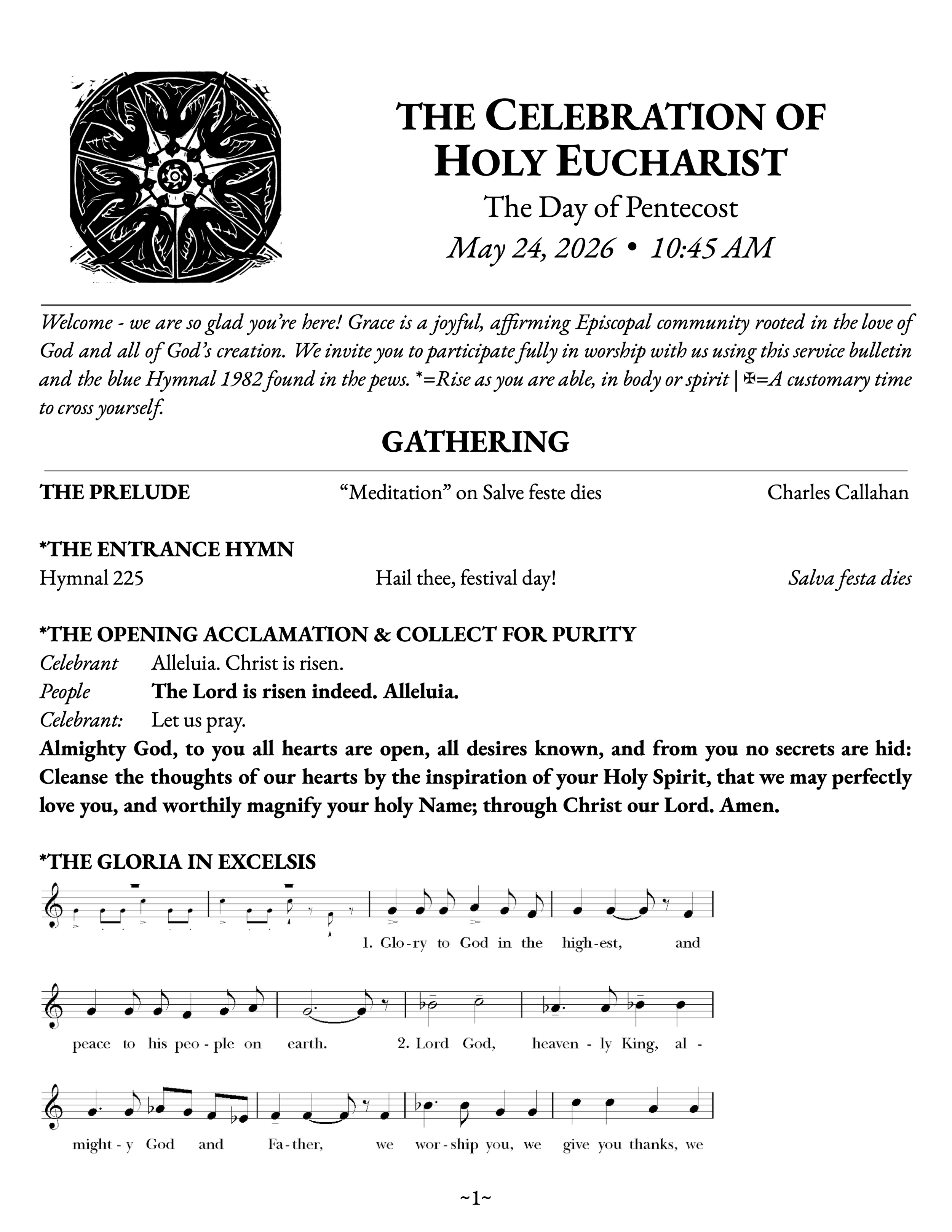 The Day of Pentecost • May 24, 2026 • 10:45 AM