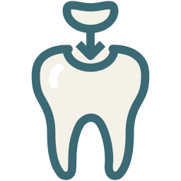 Illustration of a tooth with a smile, featuring a toothbrush and toothpaste.
