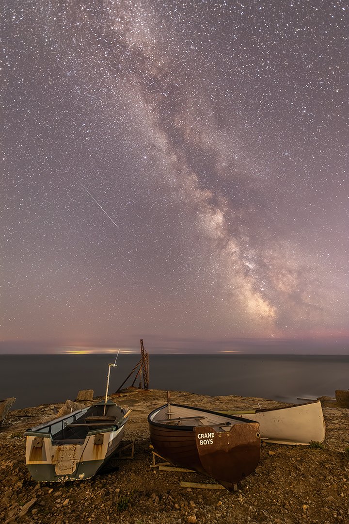 Milky Way and Perseid Meteor