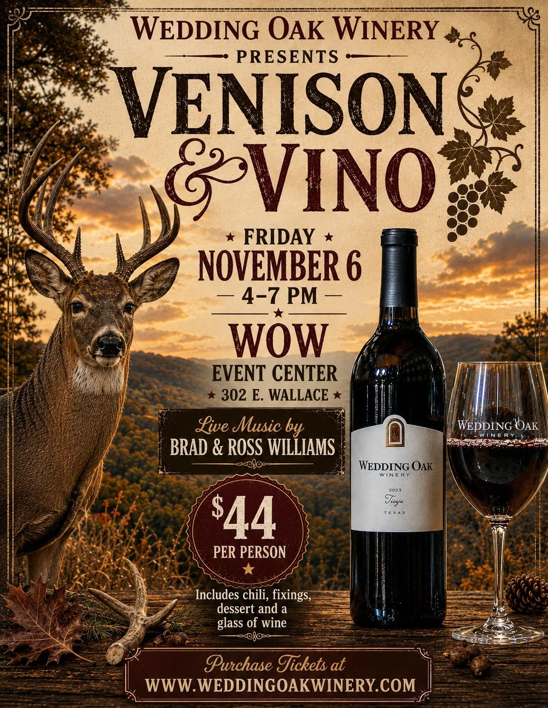 Venison and Vino in San Saba