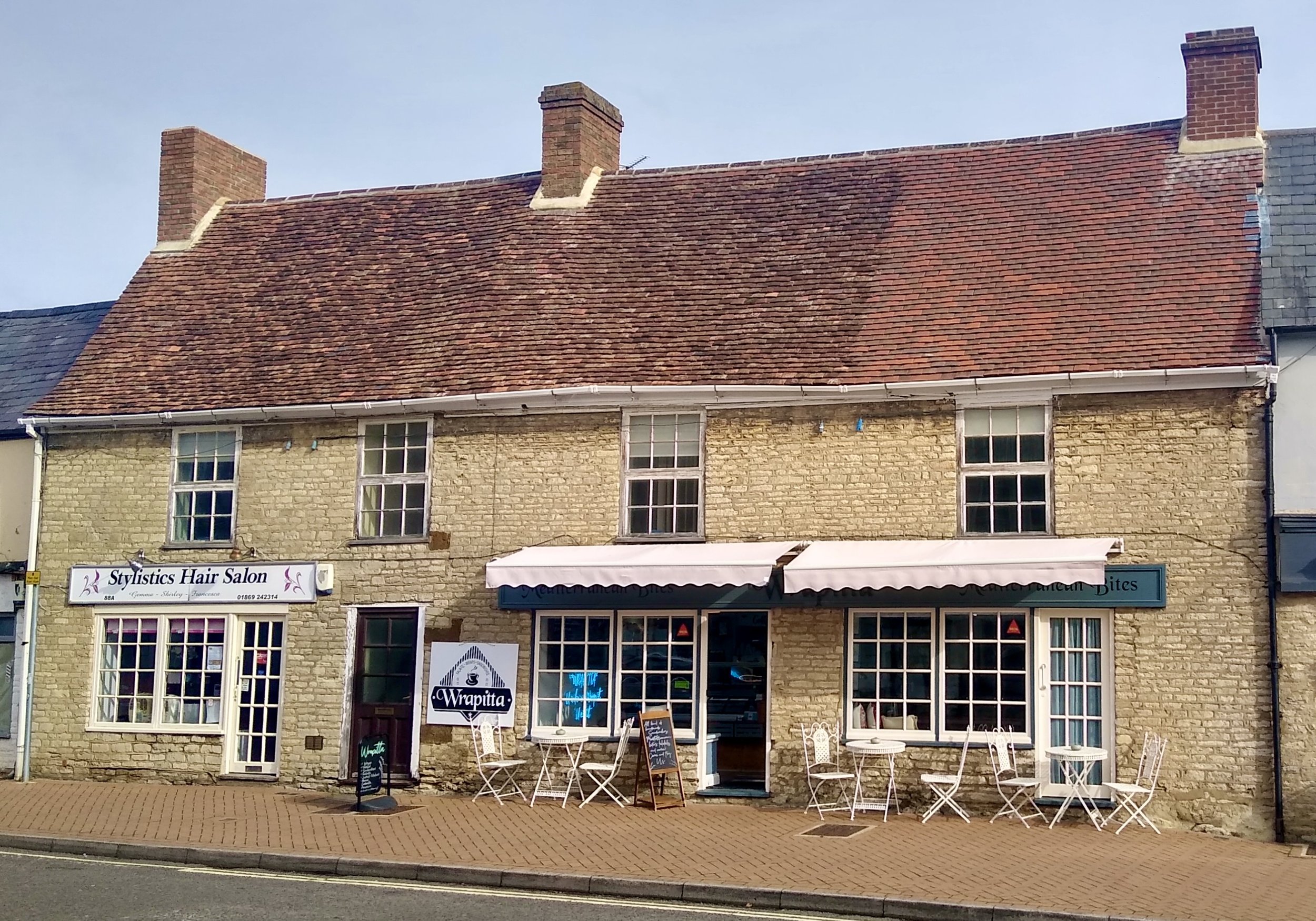 Traditional frontage on Sheep Street in Bicester, Oxfordshire