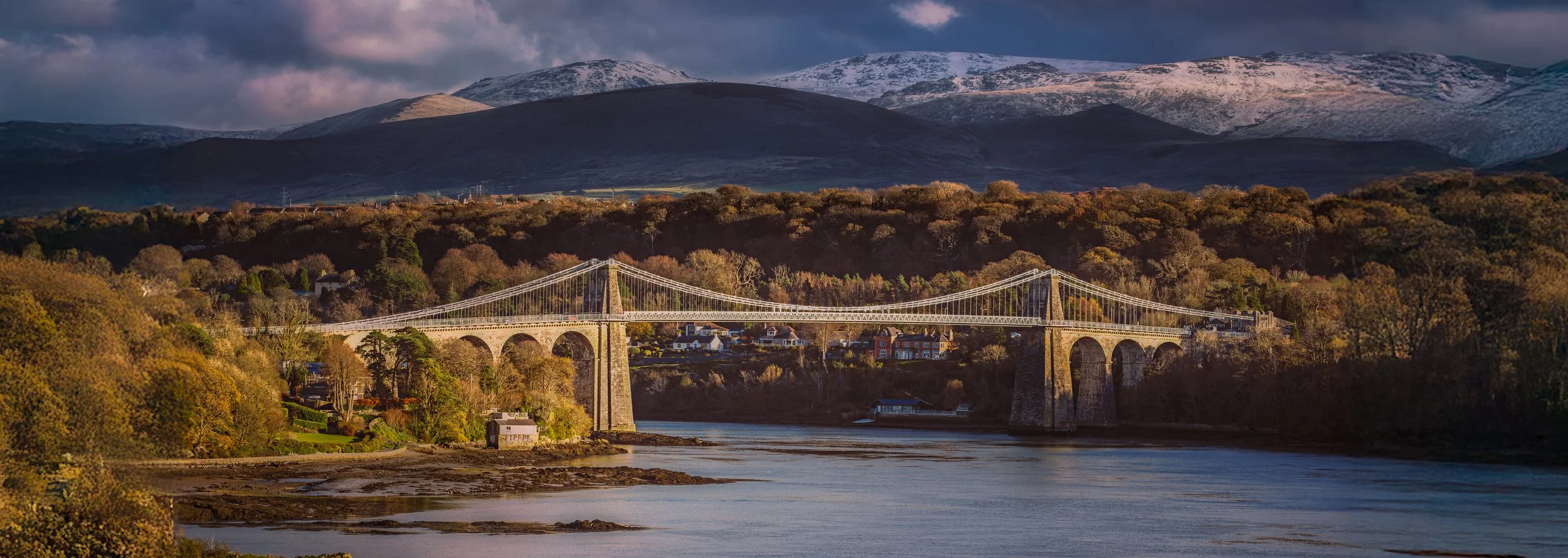 “Winter Light Over the Menai Bridge” 
