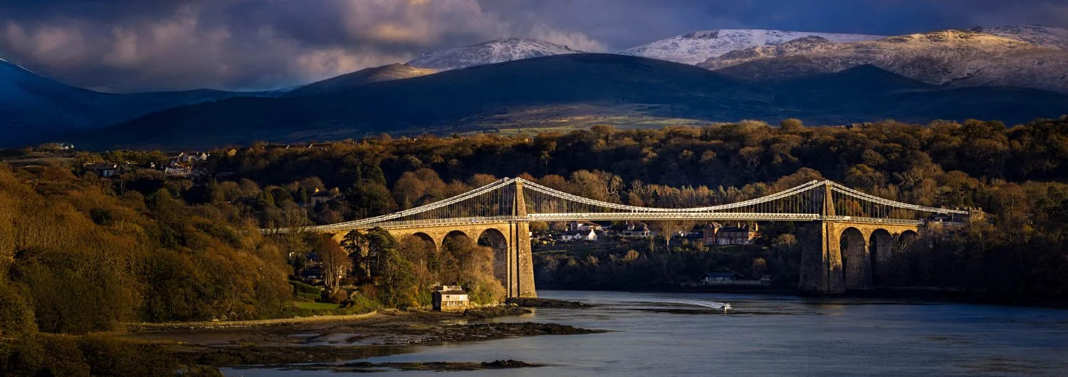 “Winter Light Over the Menai Bridge” 
