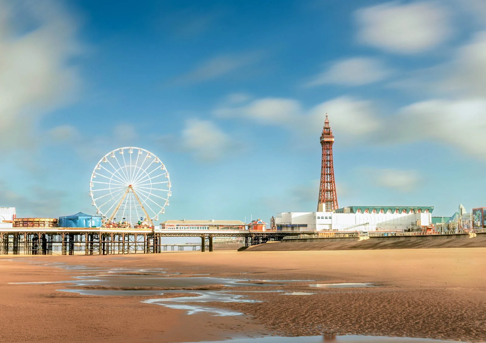 Blackpool at Low Tide
