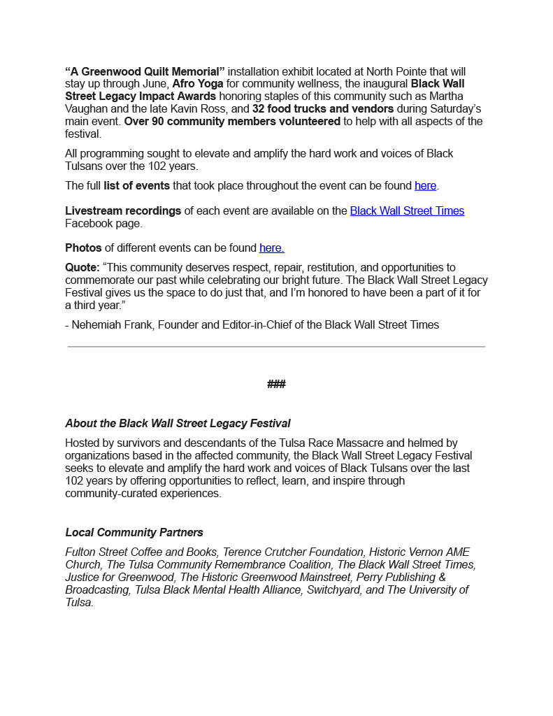 Press Release Community Event — Paige Isabella Clark, M.A.