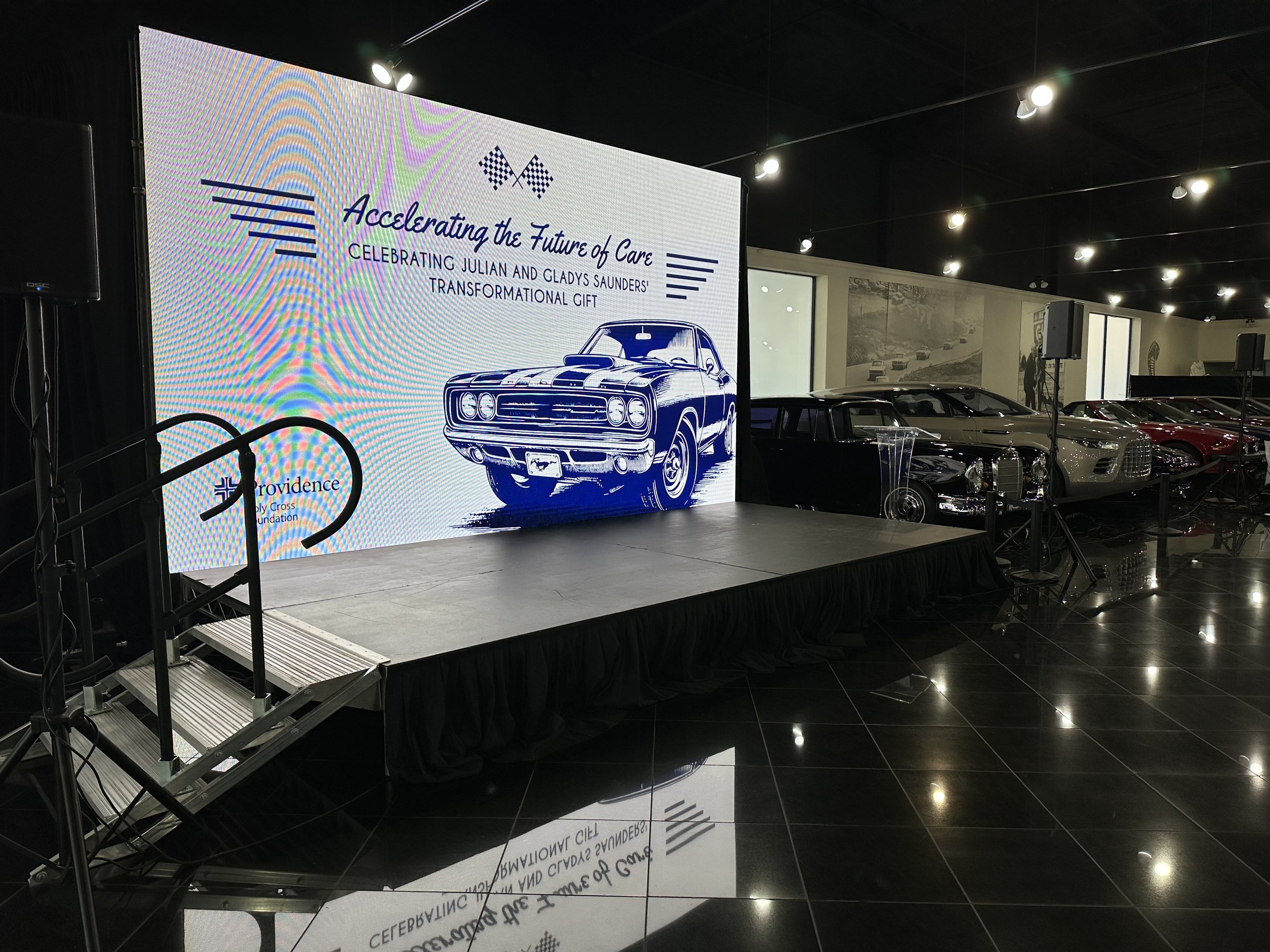 LED wall rental 16x19 with ground support. Audio and Video Rental Los Angeles