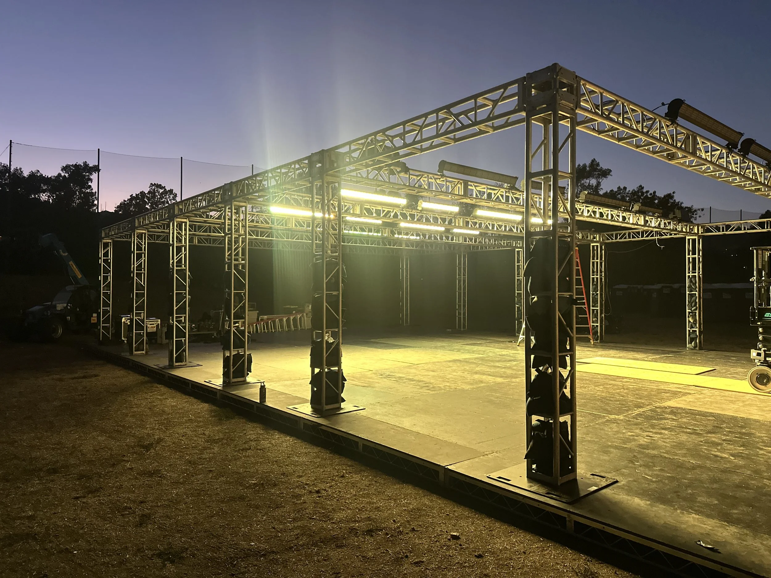 Truss structure for a festival, audio, and lighting rentals