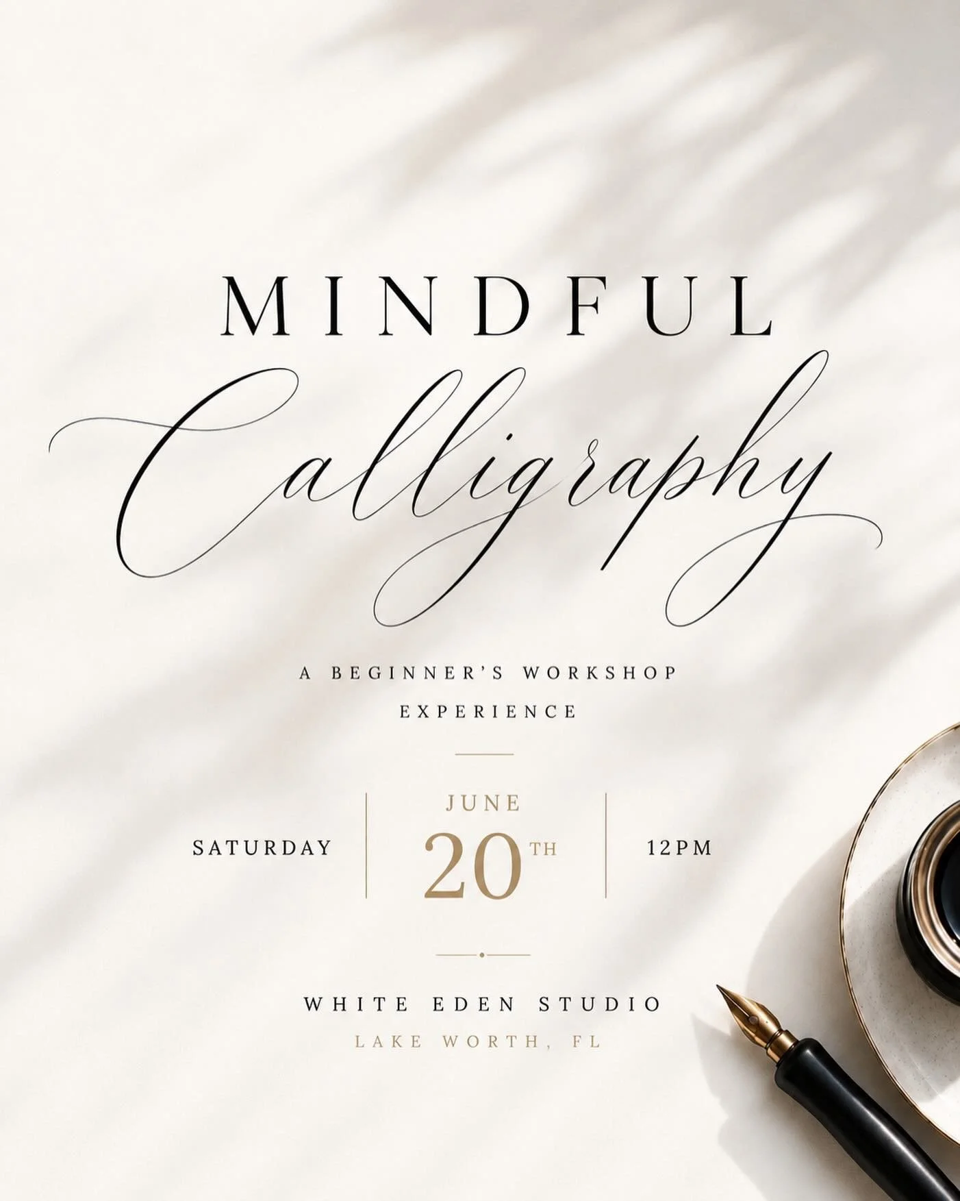 ✨ Our Mindful Calligraphy Workshop returns this Summer.

Join us for a creative escape in a serene and intimate setting, thoughtfully designed to inspire creativity, cultivate mindfulness, and create meaningful connection as you explore the elegant a
