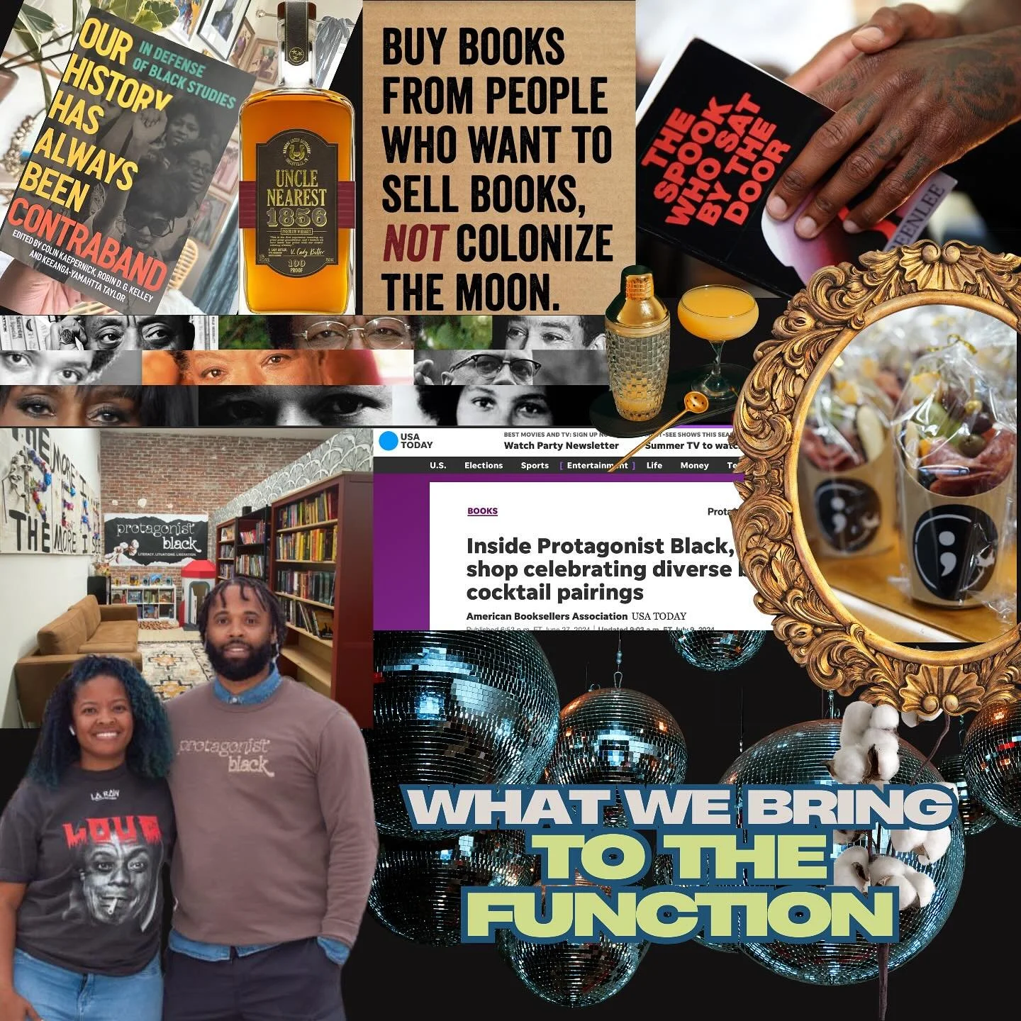 &amp; just like that we are back! Handshakes &amp; hugs to the protagonists who have been with us from the beginning, and a warm welcome to our new friends. 

Protagonist Black is an indie pop-up bookstore that specializes in culturally diverse books