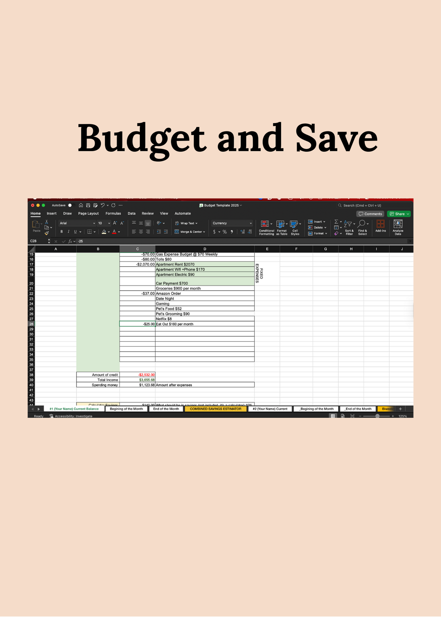 Google Sheet Budget Template 2026
